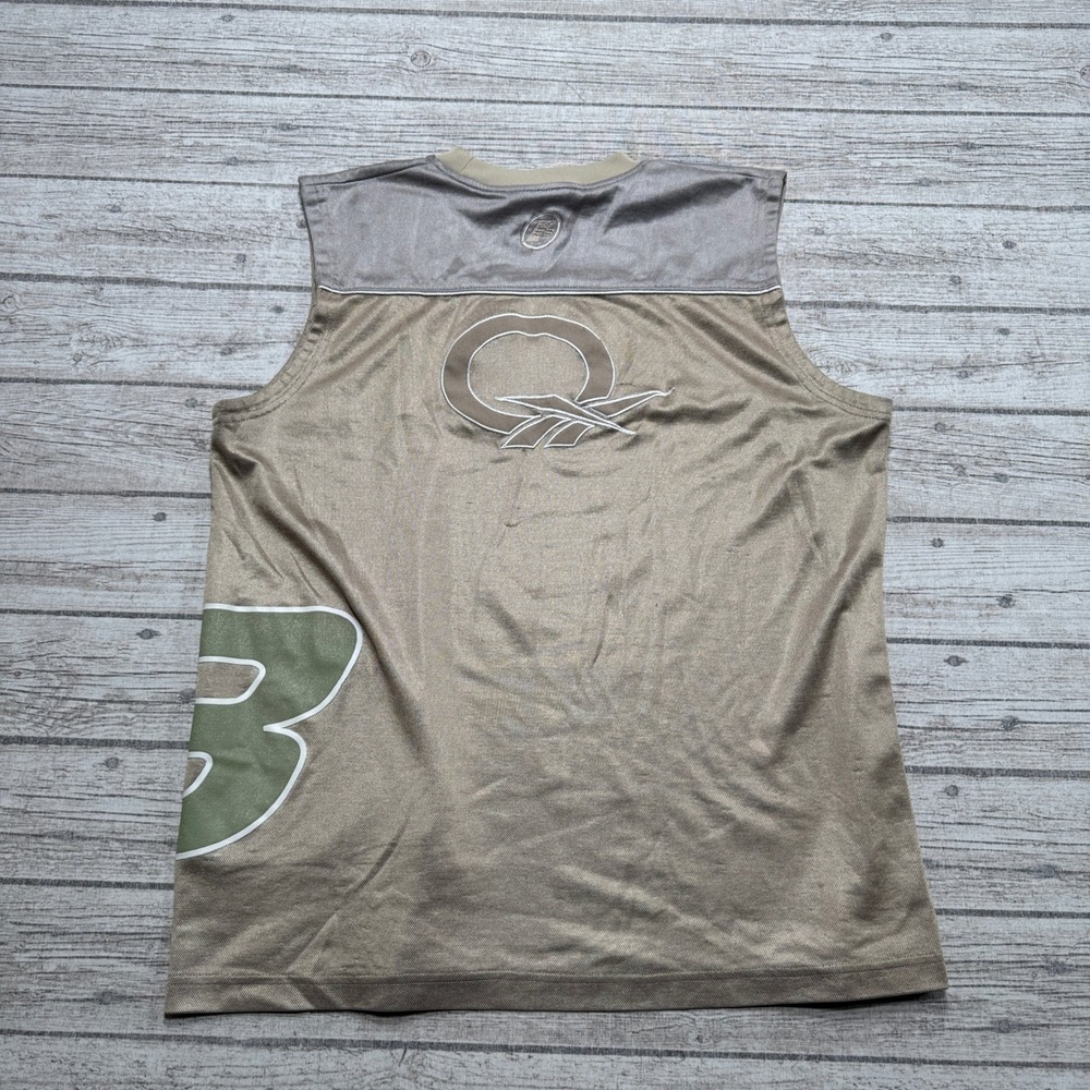 Y2K Reebok Allen Iverso Shirt Men's Small Tan Sleeveless The Answer AI3 Graphic - Picture 2 of 6